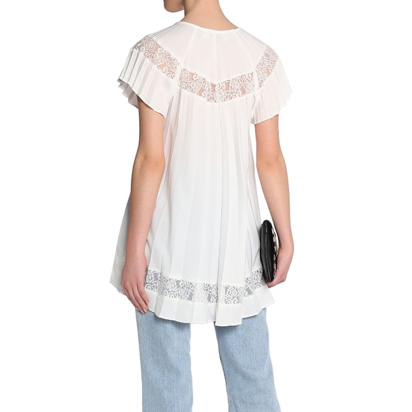 Zimmermann Pleated Lace Inset Top, Sz 1 (US 4), NW - Picture 2 of 8